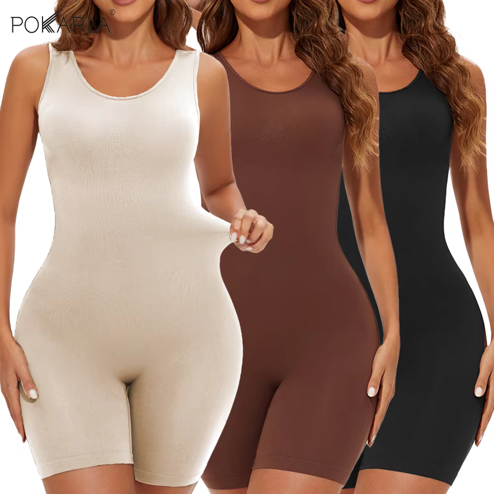POKARLA Combinaison sculptante sexy à couvrance intégrale