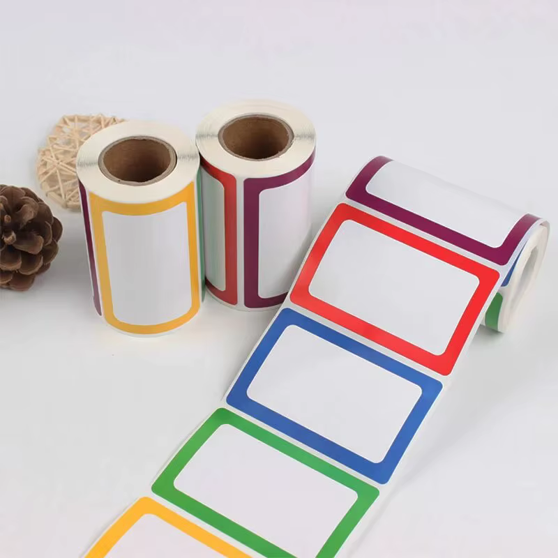 Grande étiquette auto-arina colorée avec vierge, autocollants de note autocollante, nom manuscrit, grande étiquette rectangulaire, 250 pièces