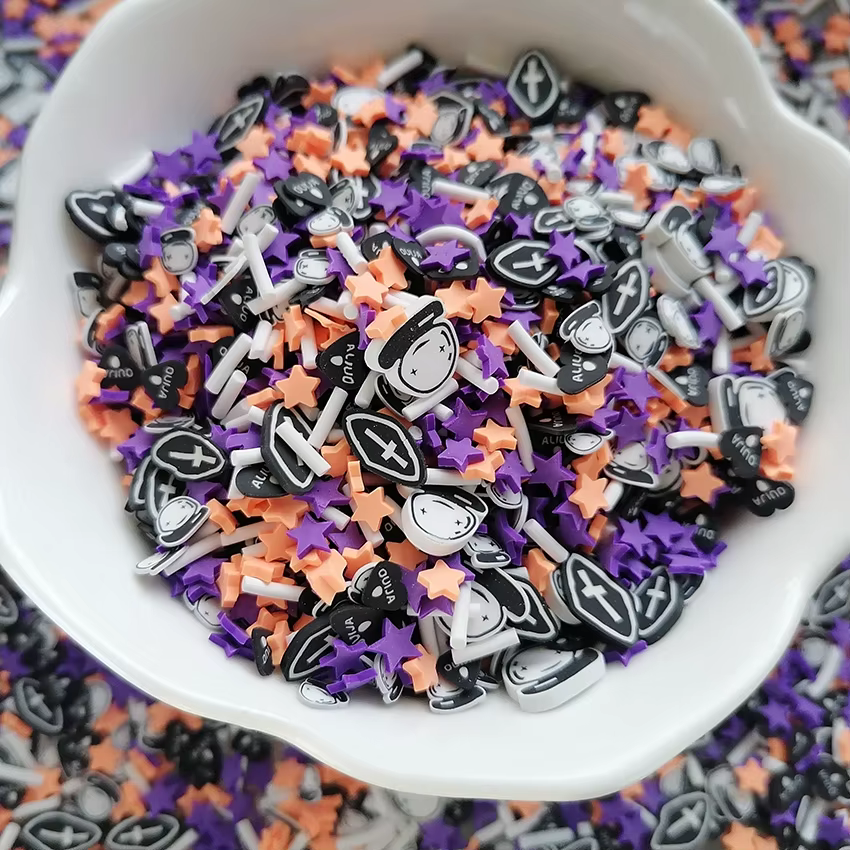 200g bricolage artisanat Slime saupoudrer Halloween fantôme sorcière citrouille tranches mélange polymère argile saupoudrer tranches