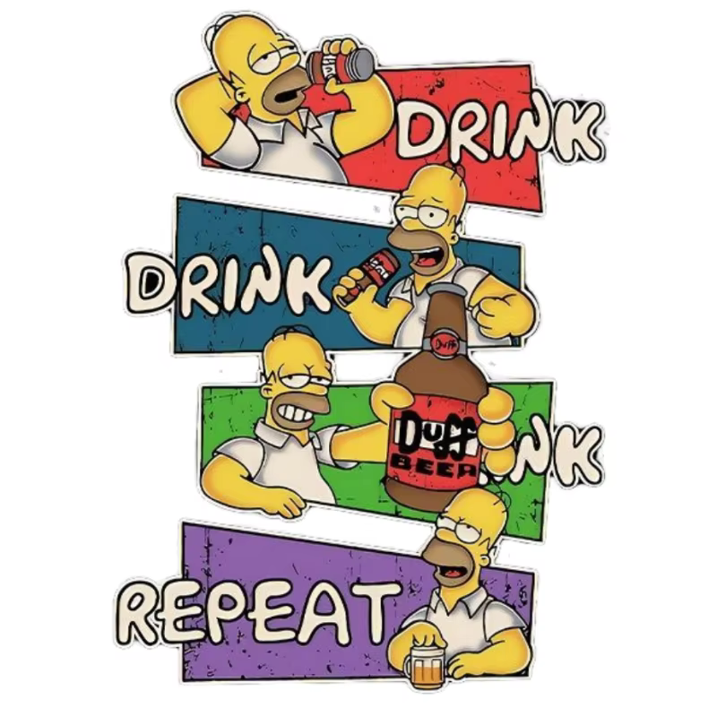 Autocollant de voiture créatif et décoratif de personnage de dessin animé Les Simpsons (Homer, Marge, Maggie) – Cache-rayures mignon et exquis