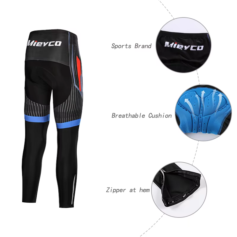 Pantalon de cyclisme pour hommes, collants de vélo de route, respirant, Long, rembourré en 3D, équipement de gymnastique pour l'automne et le printemps