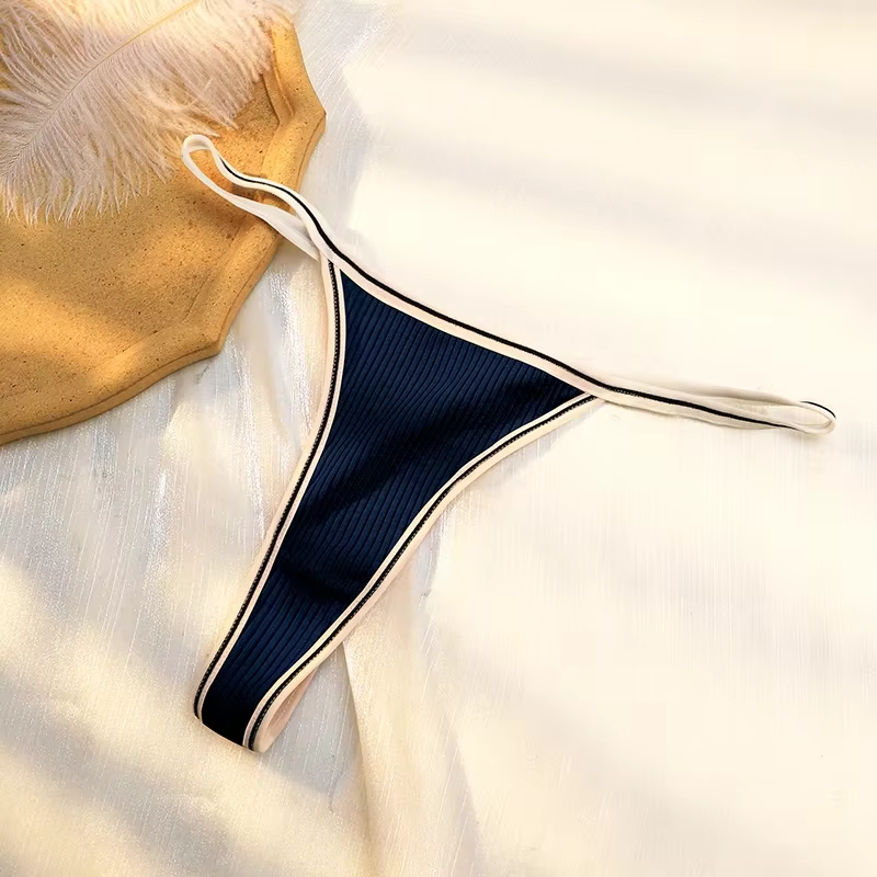 Culotte string une pièce sexy taille basse sans coutures en coton antibactérien pour femme