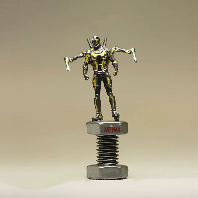 Figurine d'action en PVC miniature Captain America, Super-héros de la Guerre Civile, Ant-Man, Wasp, modèle de collection, jouet pour enfants, poupée 6,5 cm