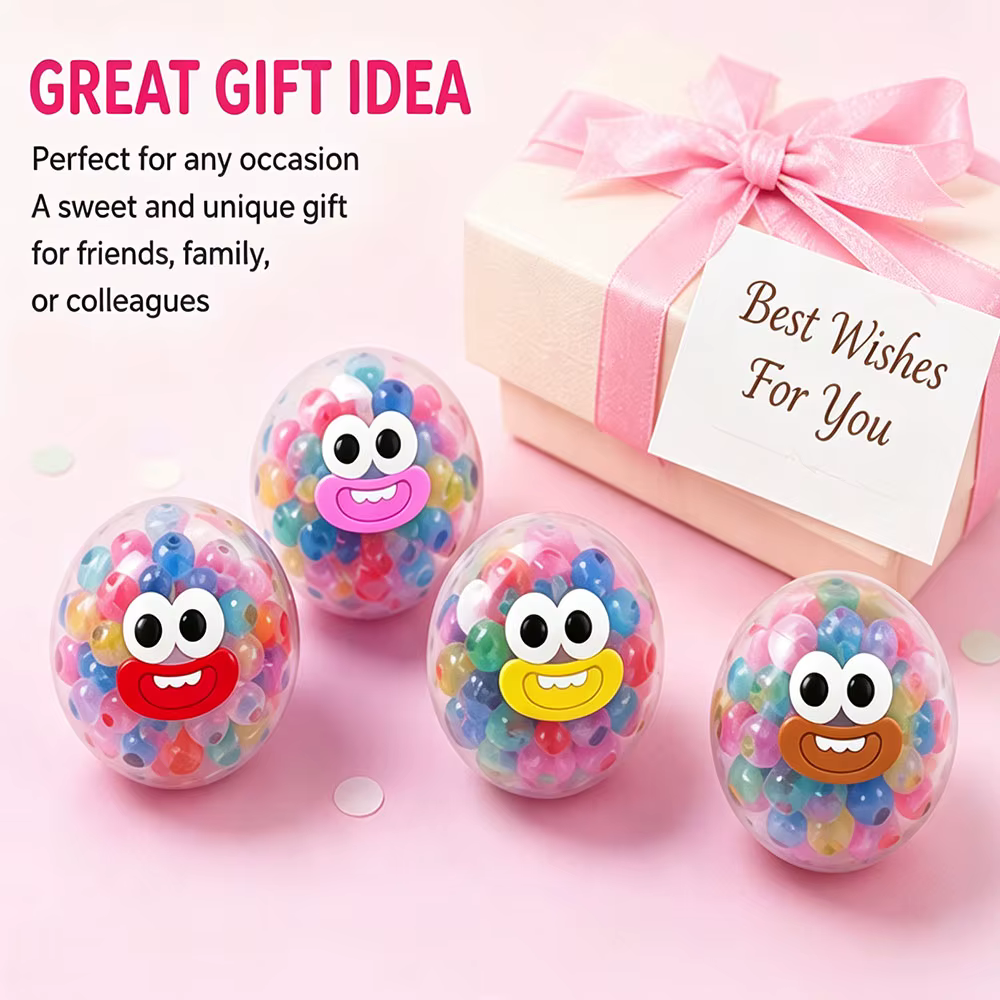 Squishy Kawaii Planète Galaxie Emoji, Rempli de Billes Éclatantes, Doux à Presser, Anti-Stress, Décoration Esthétique pour Chambre et Bureau, Ornement, Cadeau