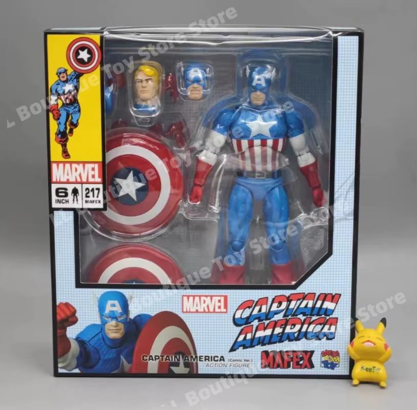 En stock ! MAFEX 217 Captain America Version Comic, jouet Medicom authentique, édition limitée à l'échelle 1/12