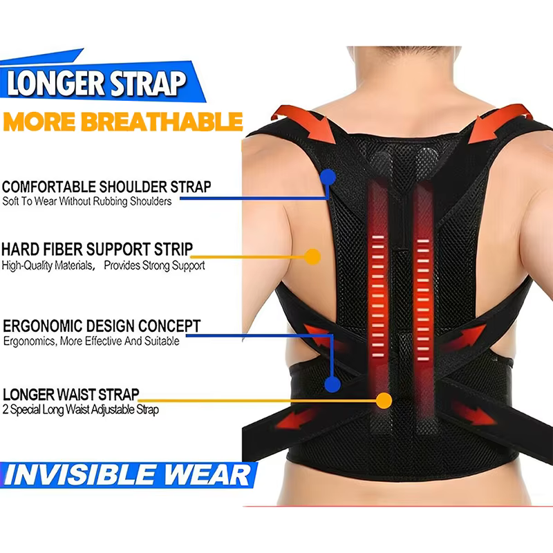 Attelle de posture pour le haut et le bas du dos pour hommes et femmes