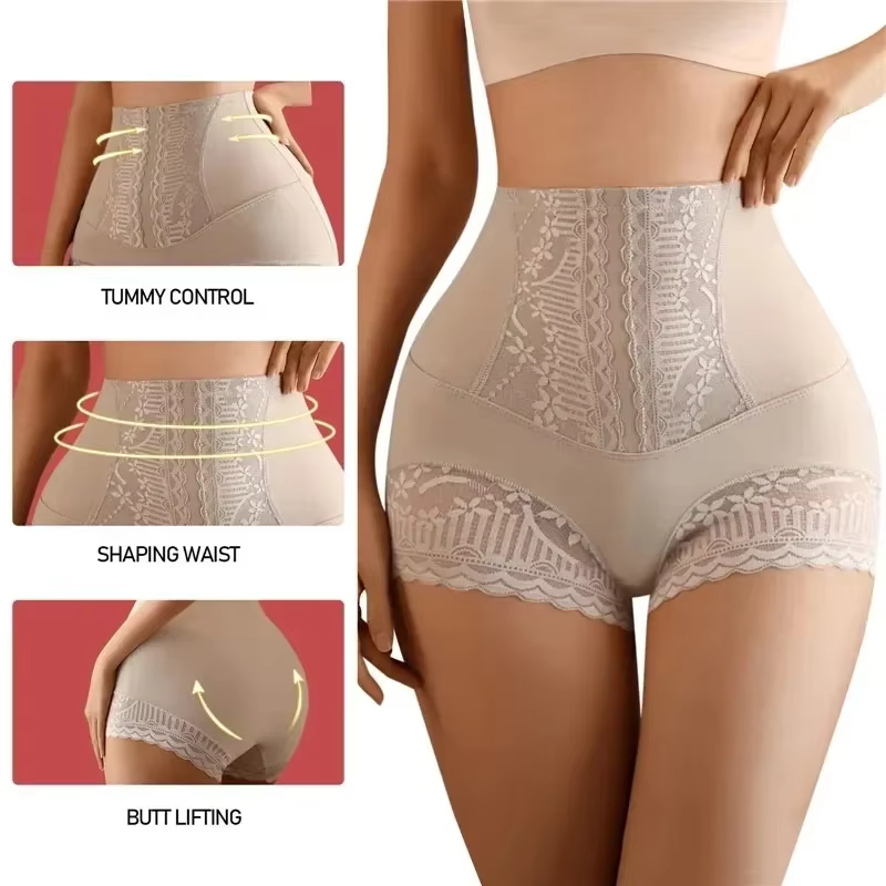 Femmes Shapewear culottes taille haute ventre plat Shorts bout