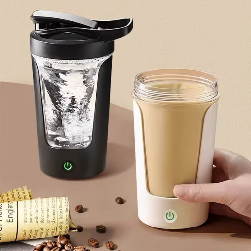 Tasse de mélange électrique automatique de 450ml, bouteille Shaker Portable pour protéines de lactosérum, alimentée par batterie, tasse d'agitation entièrement automatique pour la maison
