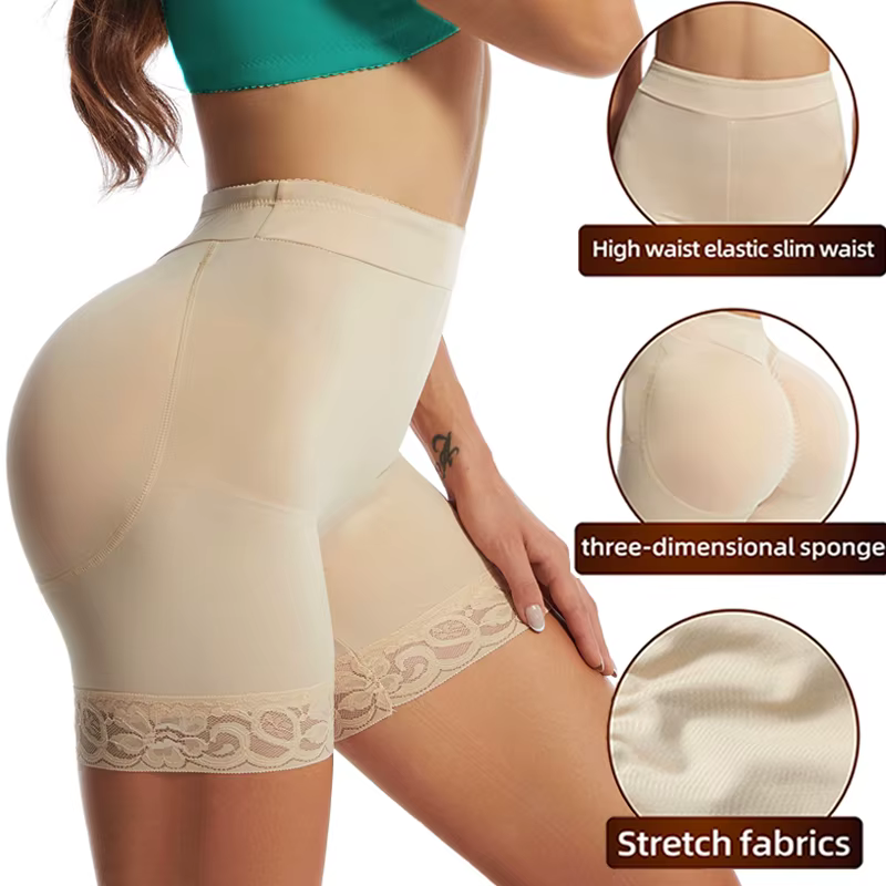 Bout à bout Shaper culottes coussinets de hanche Shapewear Push Up Booty rehausseur contrôle culotte sous-vêtements invisibles faux cul pour les femmes
