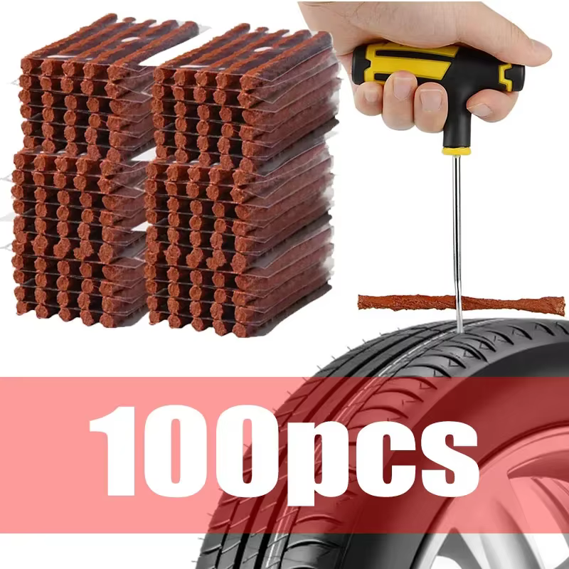 Bandes de réparation de pneus, joints de colle en caoutchouc sans chambre à air pour voiture moto, Kit de crevaison de pneus, mèches, vers, outils, accessoires Amagi