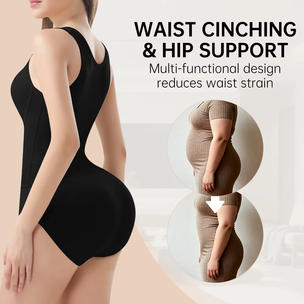 Body sculptant amincissant pour femme avec fermeture éclair