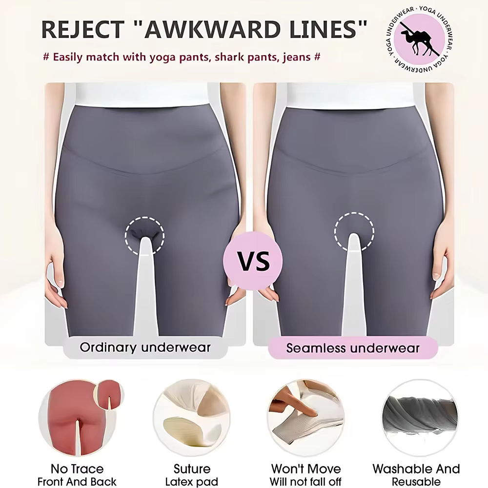 3 pièces culottes anti-orteil de chameau femmes anti-camel sans couture slips sans présentation sous-vêtements pour